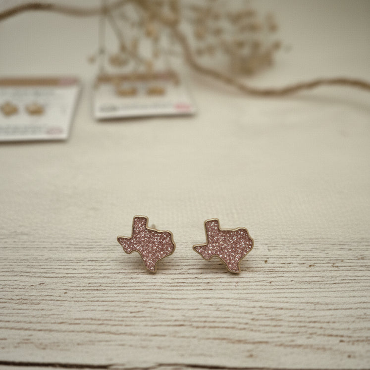 Sunset Glitter Texas Studs