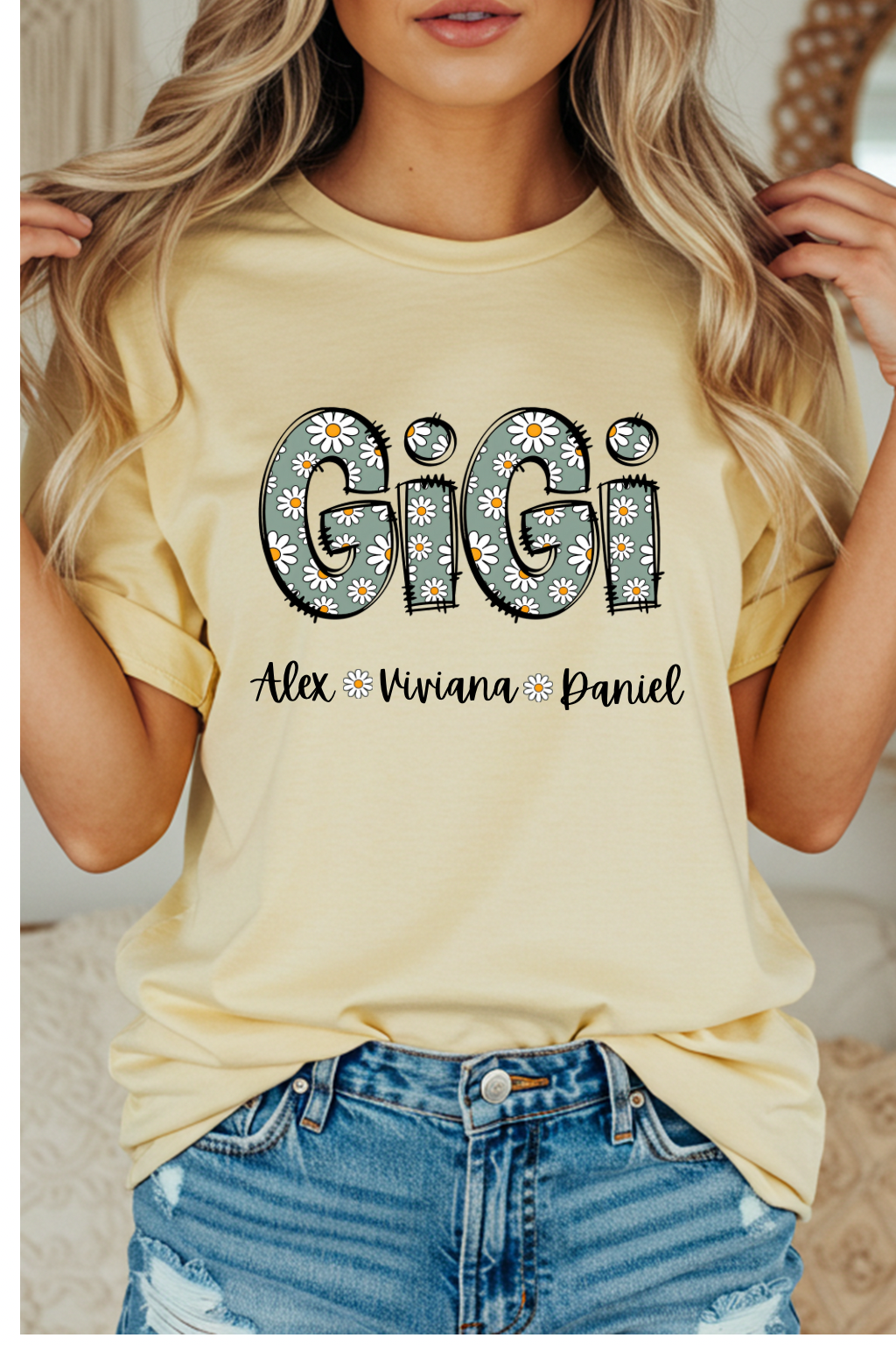Grandma,Gigi,Mimi,Nana floral font🌼
