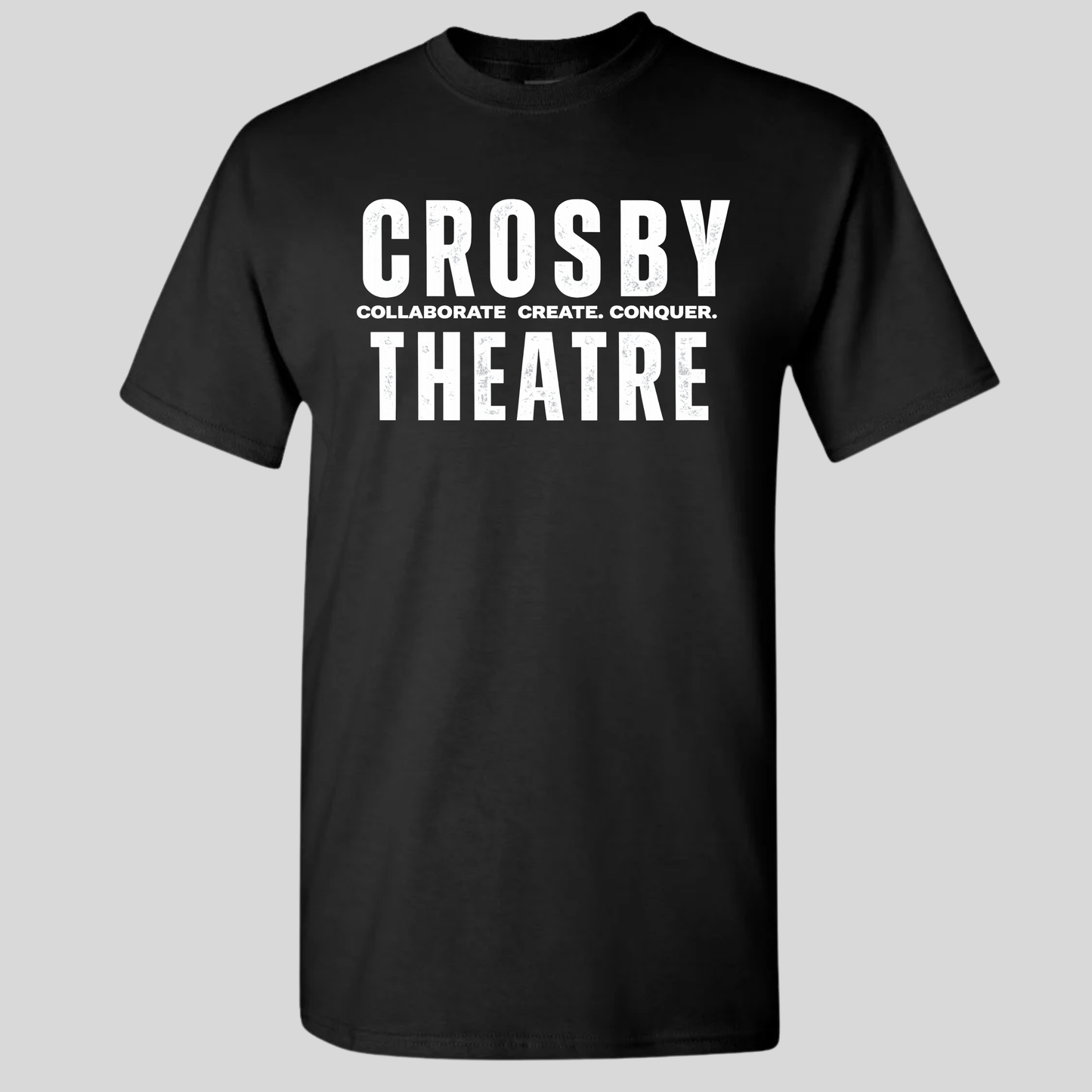 Crosby Theatre - Black Distressed T-Shirt